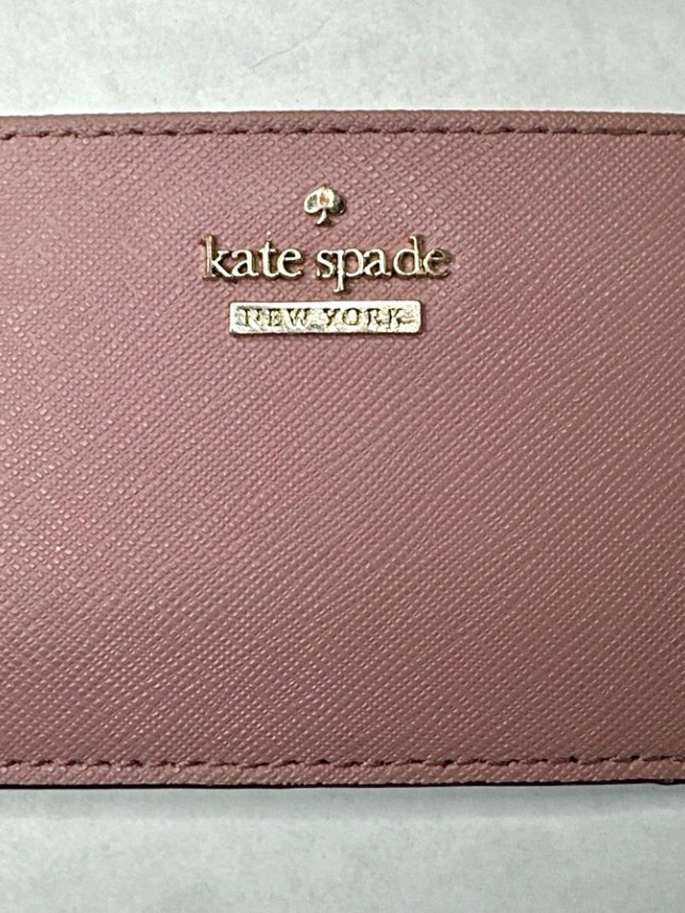 Kate Spade Pink Saffiano Leather Slim Card Holder / Wallet